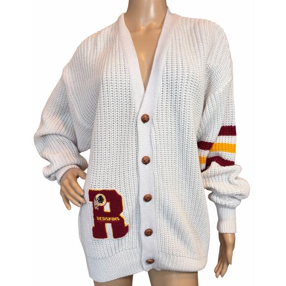 RARE VTG Cliff Engle NFL Washington Redskins Varsity Cardigan Men's M Women’s L